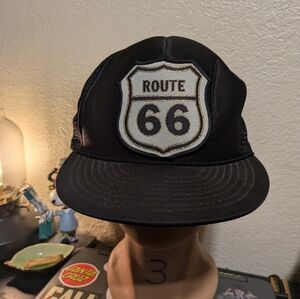 Route 66 Black Cap Snapback .